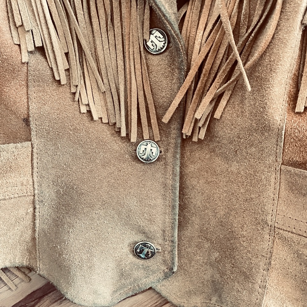 Vintage 80s Pioneer Wear Women’s Leather Fringe Jacket. - Picture 7 of 10